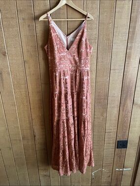 Dress the Population Dusty Rose Lace Maxi Dress